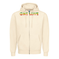 Sandshell one love rasta reggae music rastafarian lover jamaica peace t shirt Zipper Hoodie - linhVisuals