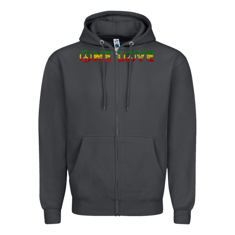 One Love Rasta Reggae Music Rastafarian Lover Jamaica Peace T Shirt Zipper Hoodie by linhVisuals | Teevron