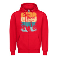 Red outer banks shirts men women kids obx north carolina nc gift zip hoodi Zipper Hoodie - linhVisuals