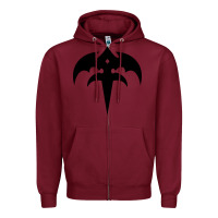 Burgundy cool-queensryche-tri-ryche-pen Zipper Hoodie - linhVisuals