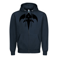 Navy cool-queensryche-tri-ryche-pen Zipper Hoodie - linhVisuals