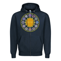 Navy talismans   jackie chan adventures Zipper Hoodie - linhVisuals