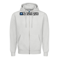 Dove Grey Nautique Boats Zipper Hoodie - linhVisuals