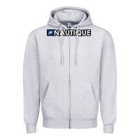 Heather Grey Nautique Boats Zipper Hoodie - linhVisuals