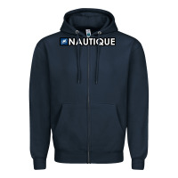 Navy Nautique Boats Zipper Hoodie - linhVisuals