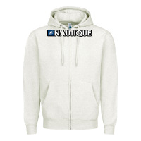 Oatmeal Heather Nautique Boats Zipper Hoodie - linhVisuals