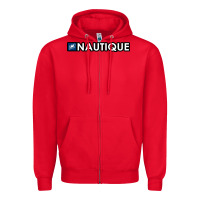 Red Nautique Boats Zipper Hoodie - linhVisuals