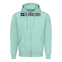 Seafoam Nautique Boats Zipper Hoodie - linhVisuals