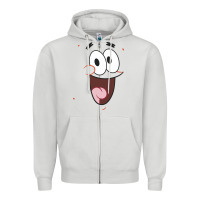 Dove Grey sponge.bob squa.re.pants patrick face portrait Zipper Hoodie - linhVisuals