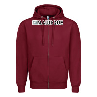 Burgundy Nautique Boats Zipper Hoodie - linhVisuals