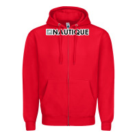 Red Nautique Boats Zipper Hoodie - linhVisuals