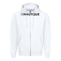 White Nautique Boats Zipper Hoodie - linhVisuals