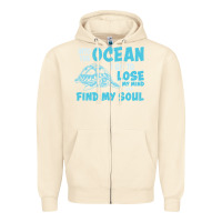 Sandshell into the ocean i go to find my soul Zipper Hoodie - linhVisuals