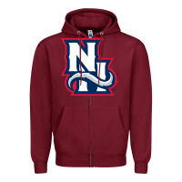 Burgundy new hampshire fisher cats Zipper Hoodie - linhVisuals