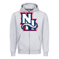 Heather Grey new hampshire fisher cats Zipper Hoodie - linhVisuals