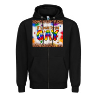 Black it's okay to say gay tumbler Zipper Hoodie - JahusDesignShop