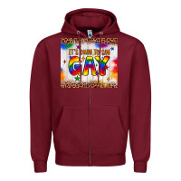 Burgundy it's okay to say gay tumbler Zipper Hoodie - JahusDesignShop
