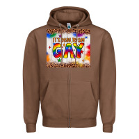 Chestnut it's okay to say gay tumbler Zipper Hoodie - JahusDesignShop