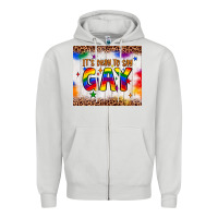 Dove Grey it's okay to say gay tumbler Zipper Hoodie - JahusDesignShop
