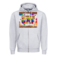 Heather Grey it's okay to say gay tumbler Zipper Hoodie - JahusDesignShop