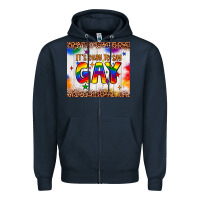 Navy it's okay to say gay tumbler Zipper Hoodie - JahusDesignShop