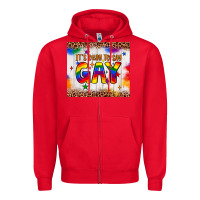 Red it's okay to say gay tumbler Zipper Hoodie - JahusDesignShop
