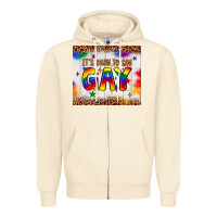 Sandshell it's okay to say gay tumbler Zipper Hoodie - JahusDesignShop