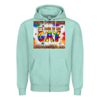 Seafoam it's okay to say gay tumbler Zipper Hoodie - JahusDesignShop