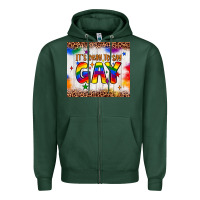 Sports Green it's okay to say gay tumbler Zipper Hoodie - JahusDesignShop