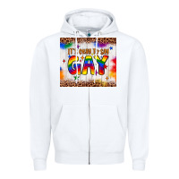 White it's okay to say gay tumbler Zipper Hoodie - JahusDesignShop