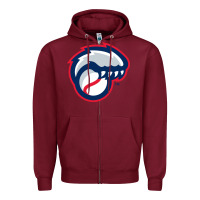 Burgundy new hampshire fisher cats Zipper Hoodie - linhVisuals