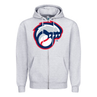 Heather Grey new hampshire fisher cats Zipper Hoodie - linhVisuals
