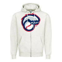 Oatmeal Heather new hampshire fisher cats Zipper Hoodie - linhVisuals