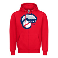 Red new hampshire fisher cats Zipper Hoodie - linhVisuals