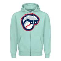 Seafoam new hampshire fisher cats Zipper Hoodie - linhVisuals