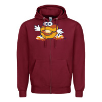 Burgundy montgomery biscuits Zipper Hoodie - linhVisuals