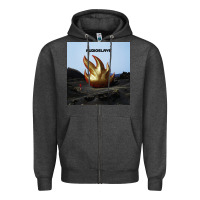 Charcoal Heather Clear Design Zipper Hoodie - linhVisuals