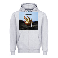 Heather Grey Clear Design Zipper Hoodie - linhVisuals