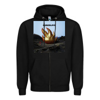Black Clear Design Zipper Hoodie - linhVisuals