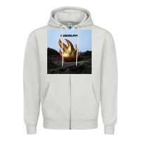 Dove Grey Clear Design Zipper Hoodie - linhVisuals