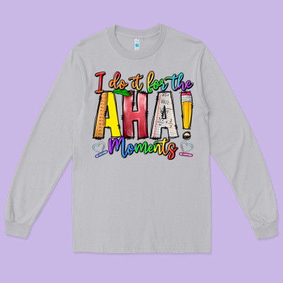 Idiot Of The Aha Moments Long Sleeve Tee Designed By Cowhidedigitalart