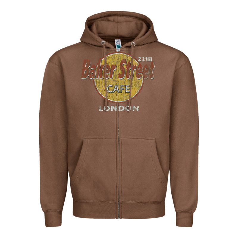Baker Street Cafe 221b London   Sherlock Holmes Fans Zipper Hoodie by linhVisuals | Teevron