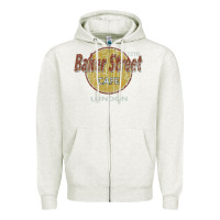 Oatmeal Heather baker street cafe 221b london   sherlock holmes fans Zipper Hoodie - linhVisuals
