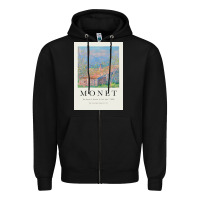 Black Claude Monet 1888 Zipper Hoodie - linhVisuals