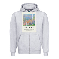 Heather Grey Claude Monet 1888 Zipper Hoodie - linhVisuals