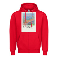 Red Claude Monet 1888 Zipper Hoodie - linhVisuals