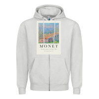 Dove Grey Claude Monet 1888 Zipper Hoodie - linhVisuals