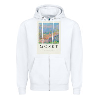 White Claude Monet 1888 Zipper Hoodie - linhVisuals