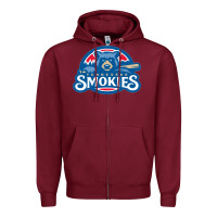 Burgundy tennessee smokies Zipper Hoodie - linhVisuals