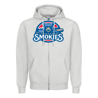 Dove Grey tennessee smokies Zipper Hoodie - linhVisuals